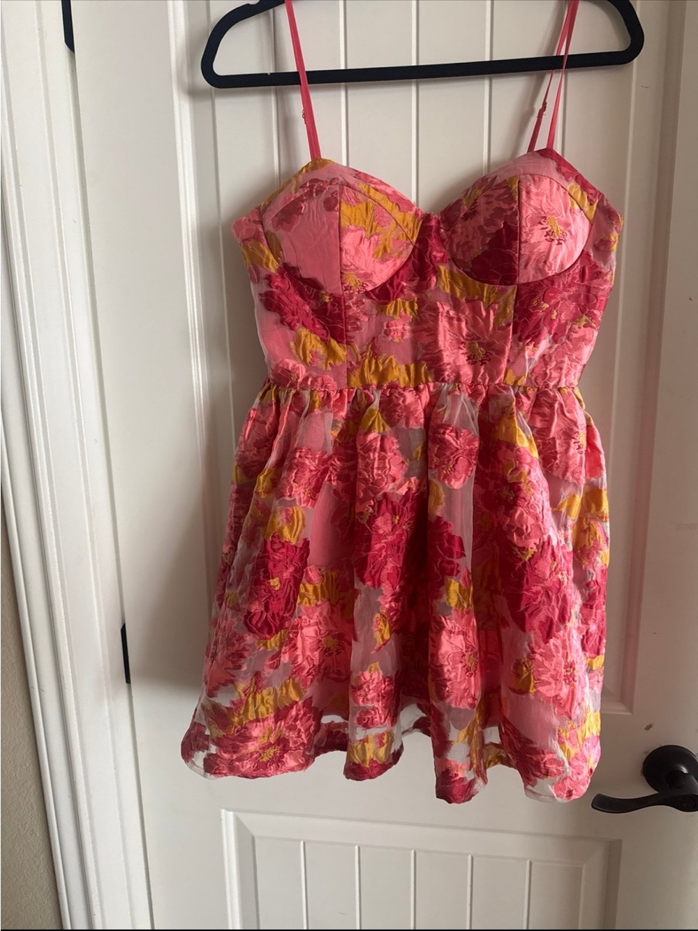 Showpo Fuchsia and Mustard Floral Bustier Mini